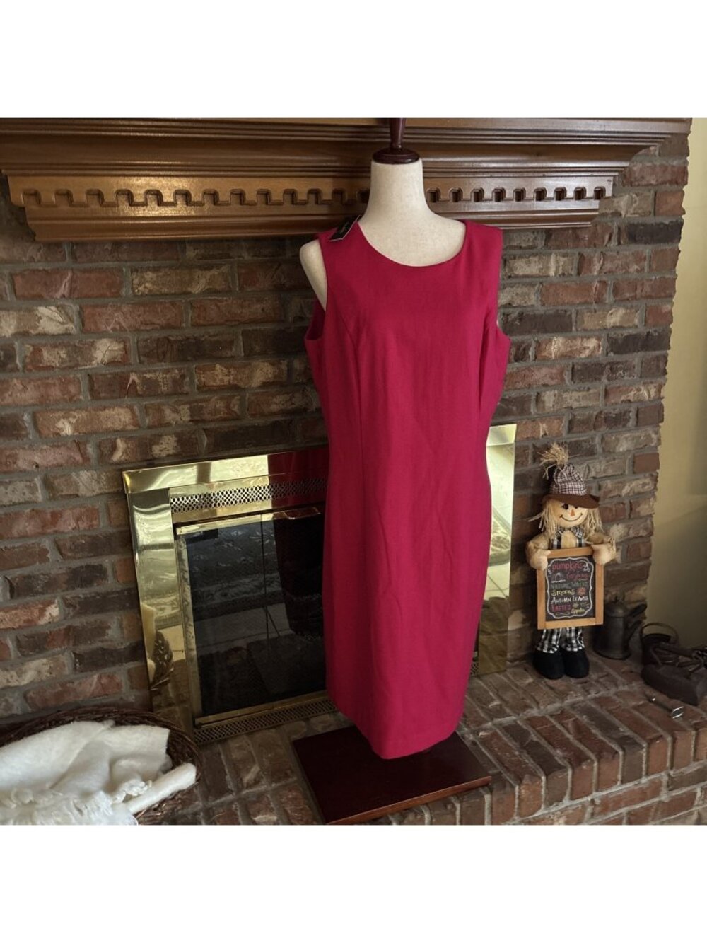 Talbots Pink Sleeveless Wool Dress Lined Size 16 NWT